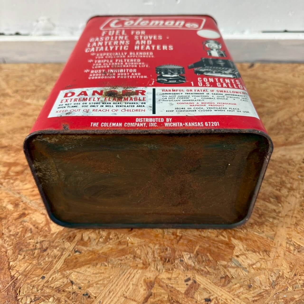 #2221【1960-70年代】ビンテージ Coleman コールマン ガソリン缶 1ガロン オイル缶 アメリカ
