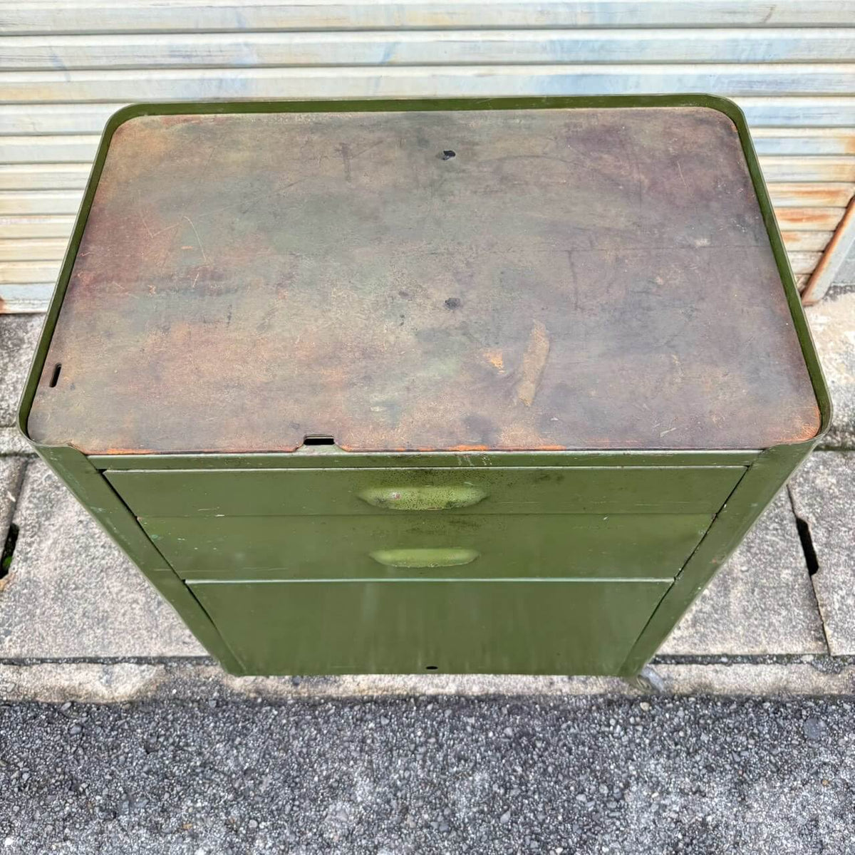 【1940-50年代】ビンテージ ガレージ アメリカン雑貨 店舗什器 PRESSTEEL ツールキャビネット スチール #2744