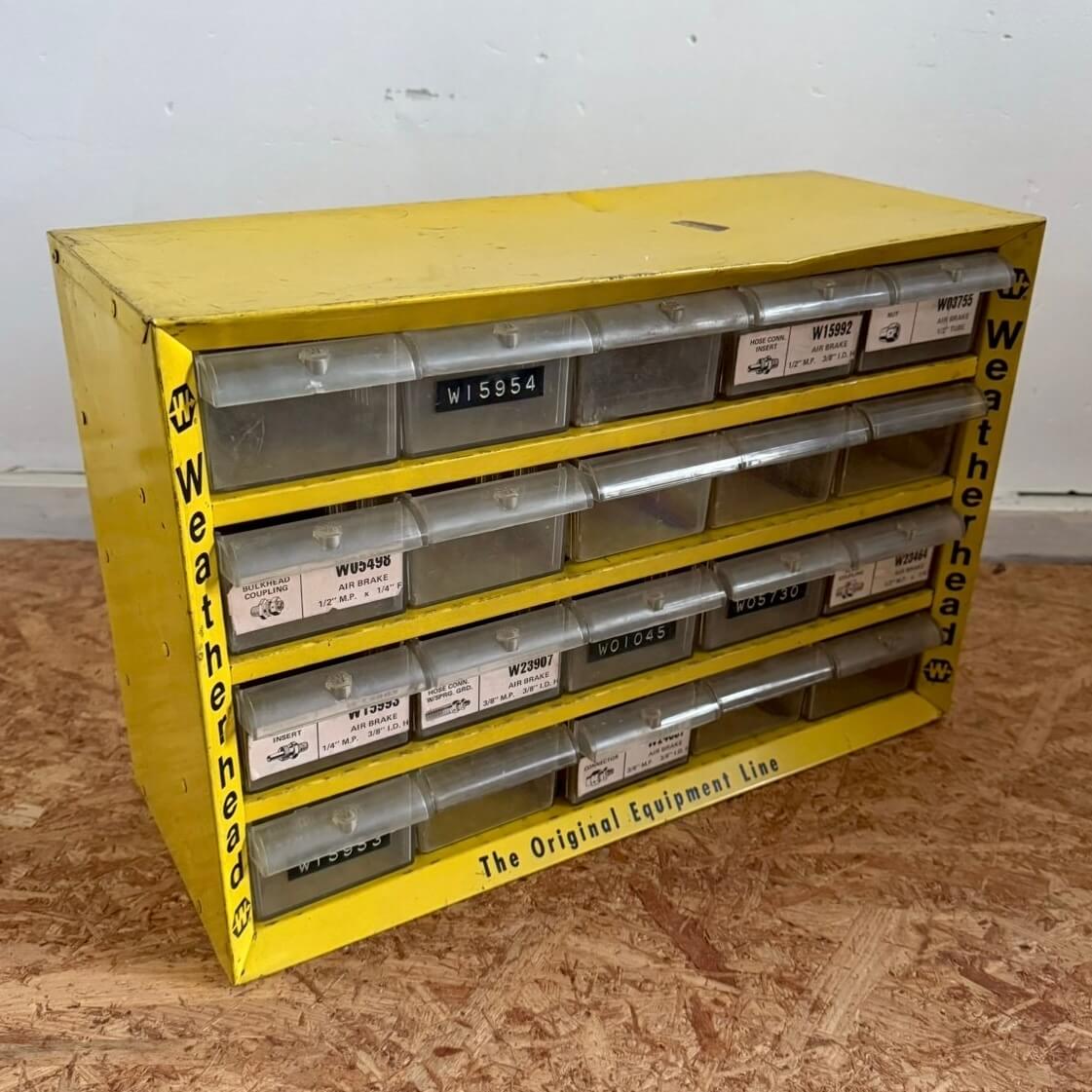 【1960-70年代】ビンテージ パーツキャビネット アメリカン雑貨 店舗什器 ガレージ 小物入れ #2166