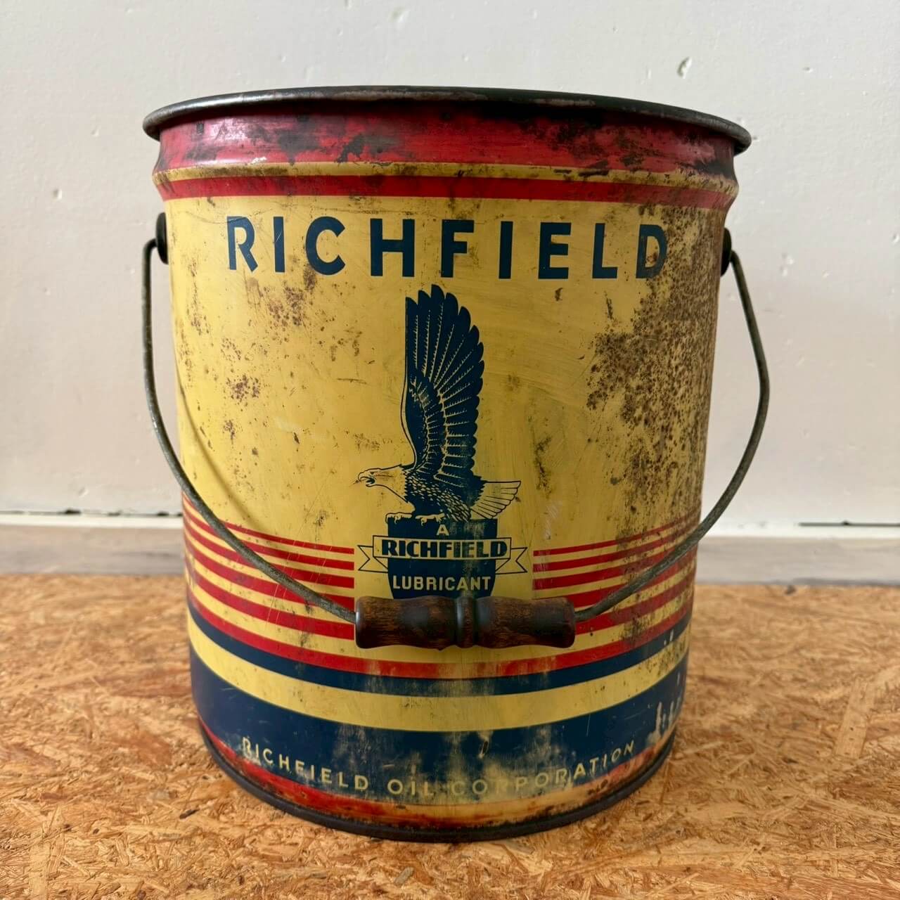 【1950-60年代】ビンテージ RICHFIELD オイル缶 アメリカン雑貨 ガレージ ディスプレイ #2248