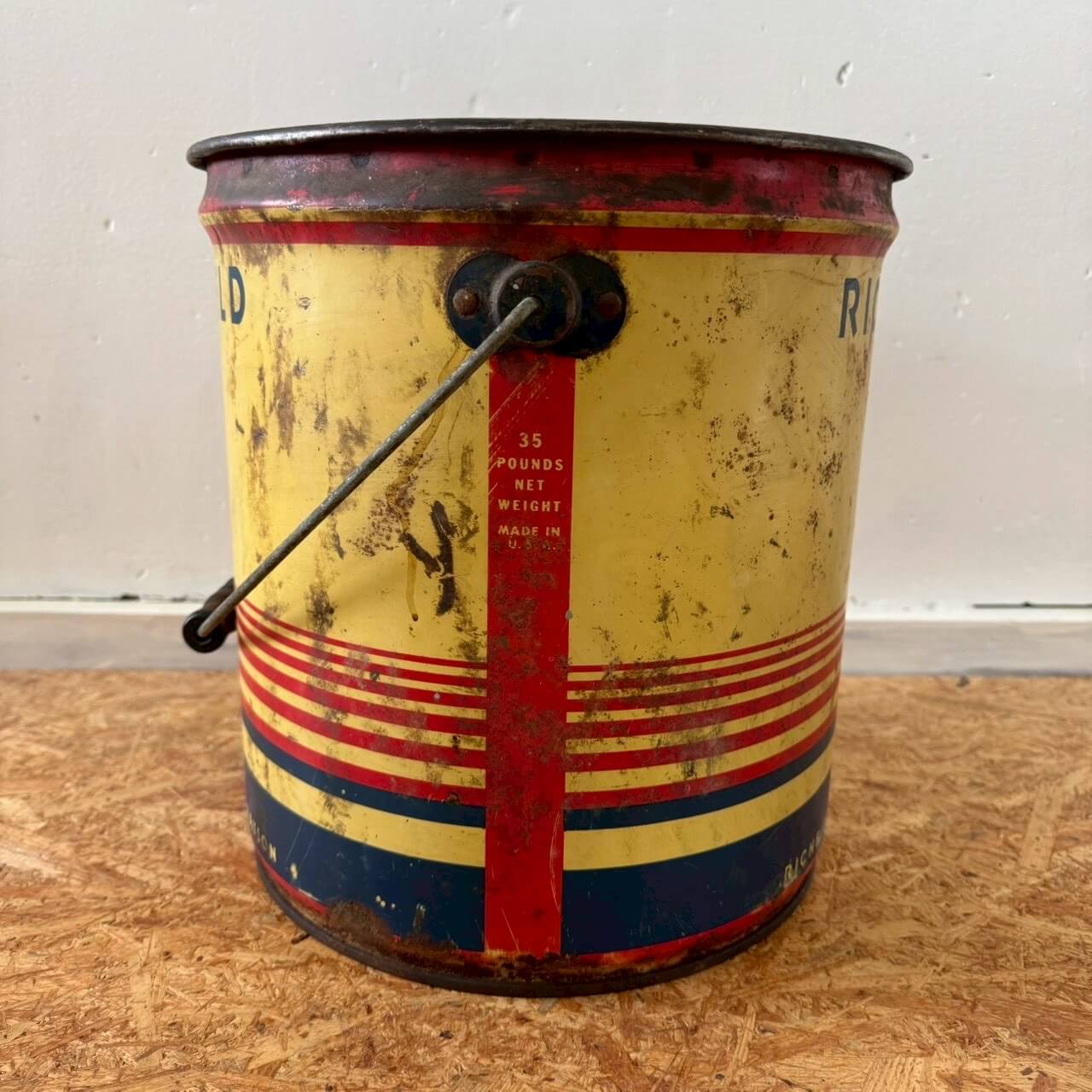 【1950-60年代】ビンテージ RICHFIELD オイル缶 アメリカン雑貨 ガレージ ディスプレイ #2248