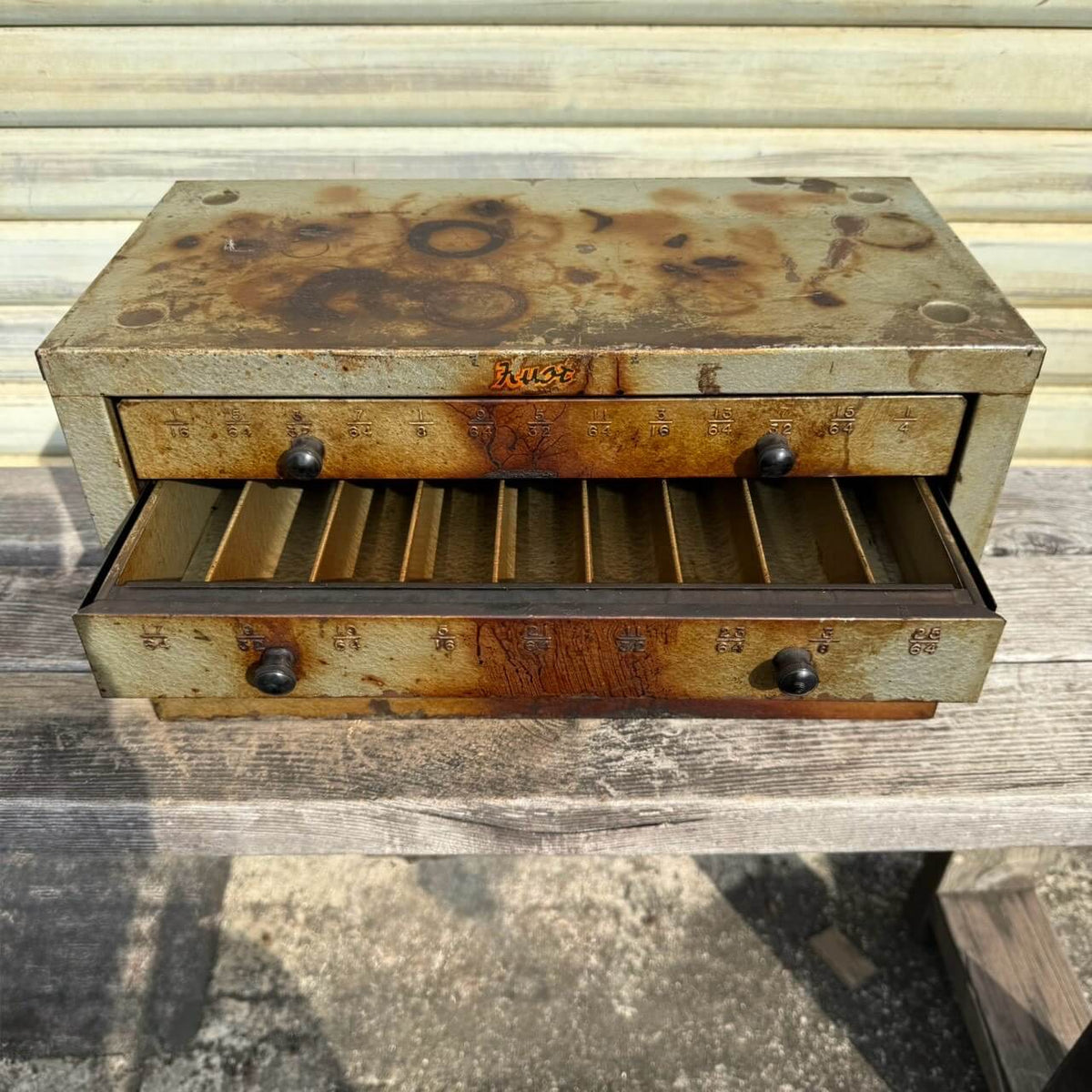 【1950-60年代】ビンテージ ガレージ アメリカン雑貨 店舗什器 HUOT ヒュウト キャビネット #2680-2