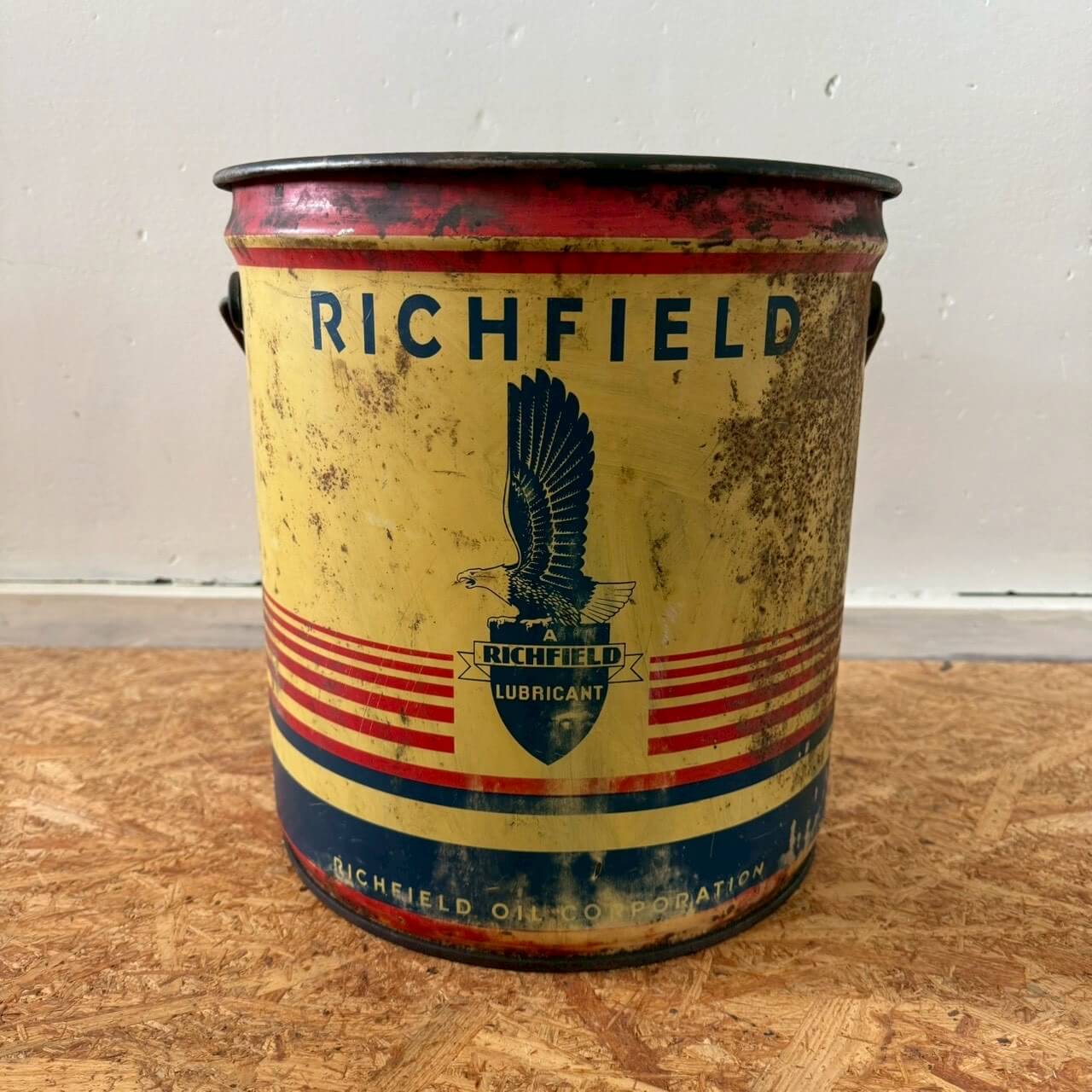 【1950-60年代】ビンテージ RICHFIELD オイル缶 アメリカン雑貨 ガレージ ディスプレイ #2248