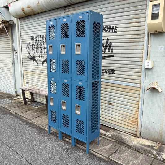 【ビンテージ】スチール ロッカー アメリカン雑貨 店舗什器 SALSBURY 6ドア ダブルティア #2650