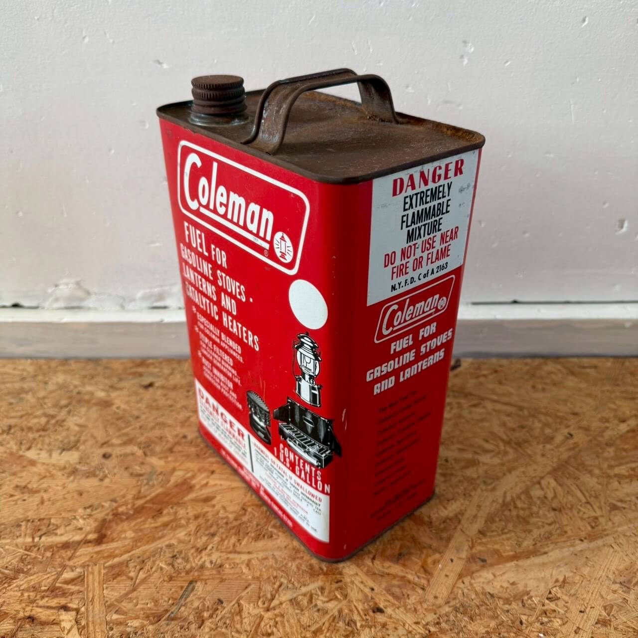 #2221【1960-70年代】ビンテージ Coleman コールマン ガソリン缶 1ガロン オイル缶 アメリカ