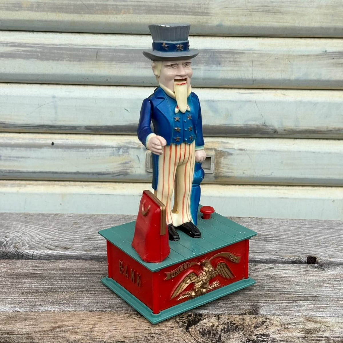 【1970年代】ビンテージ ガレージ アメリカン雑貨 店舗什器 UNCLE SAM コインバンク 貯金箱 #2717