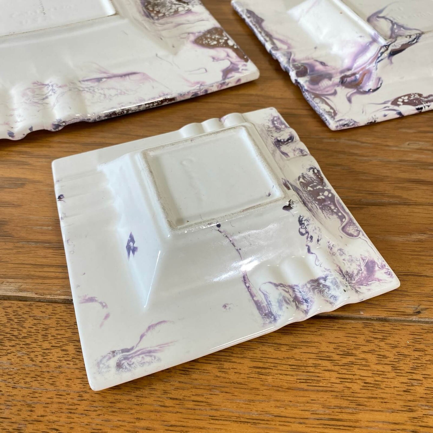 #910【1970年代】ビンテージ 灰皿 カリフォルニアポッタリー 3点セット