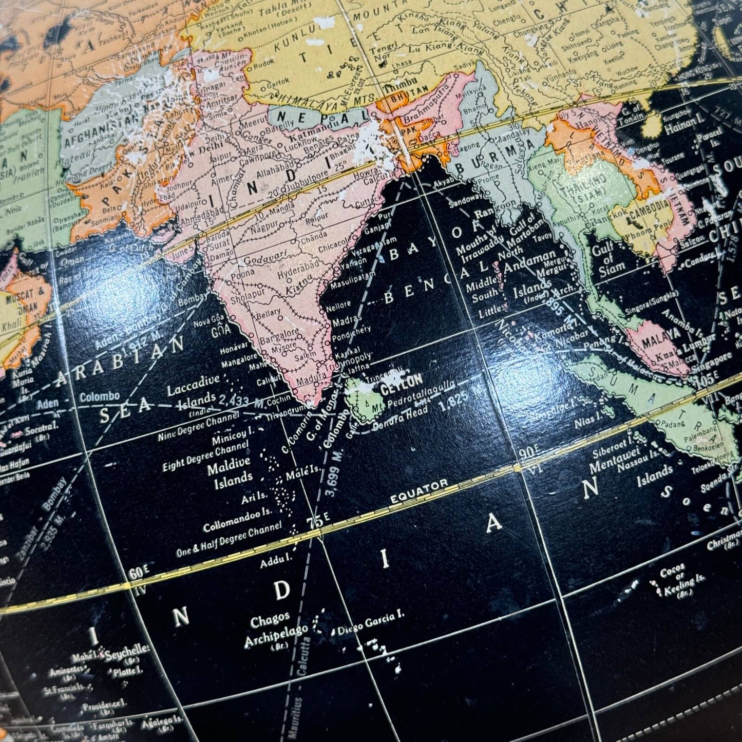 #1439【1940-50年代】ビンテージ CRAM’S（クラムス） 地球儀ライト / インテリアランプ アメリカ