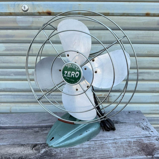 【1950-60年代】ビンテージ ZERO メタル デスクファン アメリカ製 扇風機 インダストリアル アメリカン雑貨 #2796