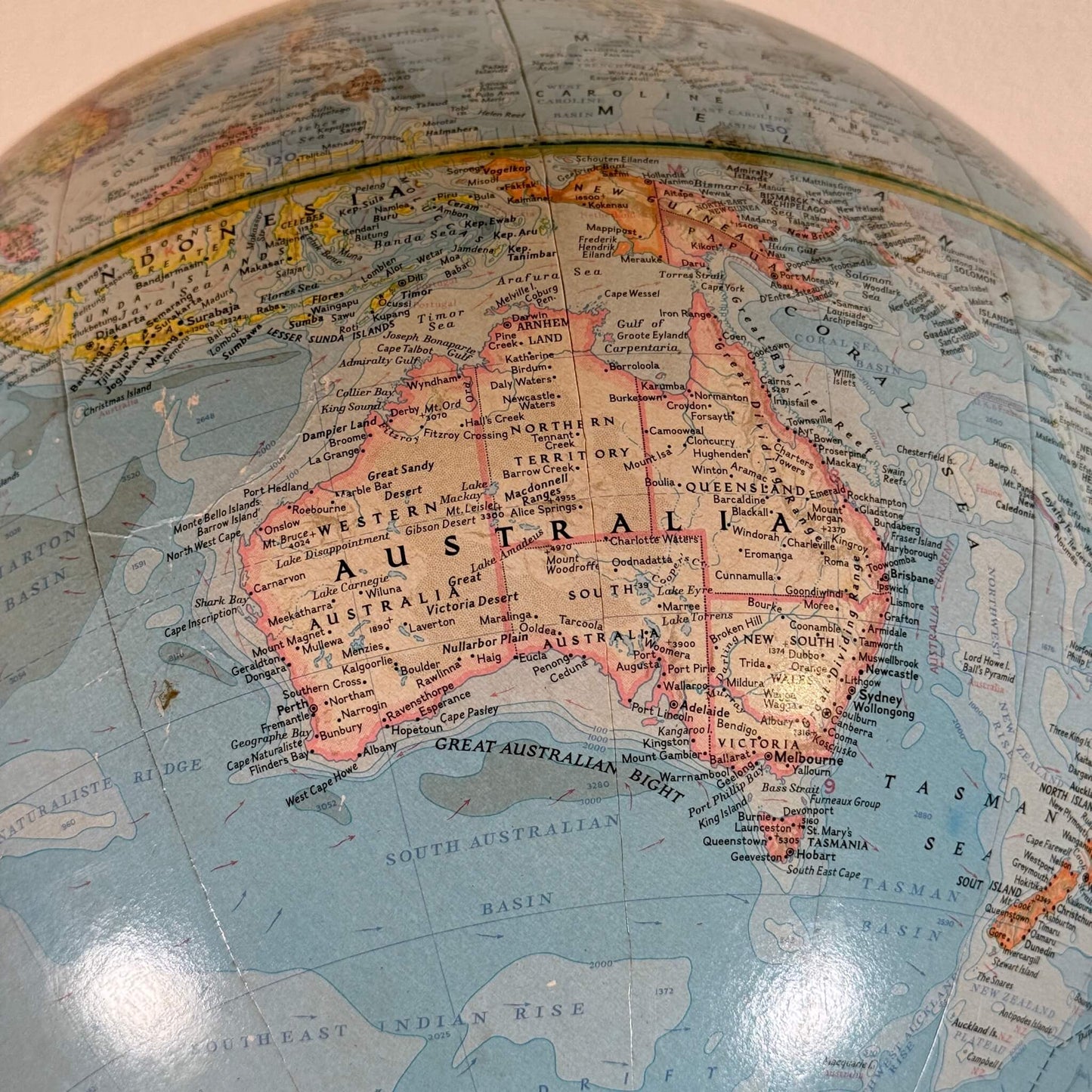 #1545【1961年】ビンテージ National Geographic 地球儀 ディスプレイ アメリカ