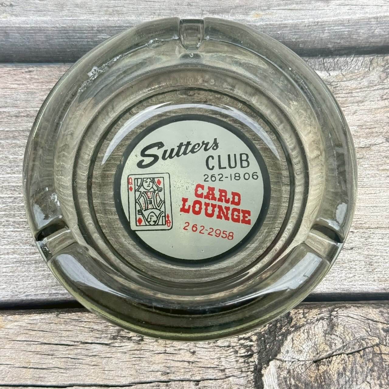 【ビンテージ】灰皿 ガラス アッシュトレイ アメリカン雑貨 店舗什器 トレイ レトロ #2541-50