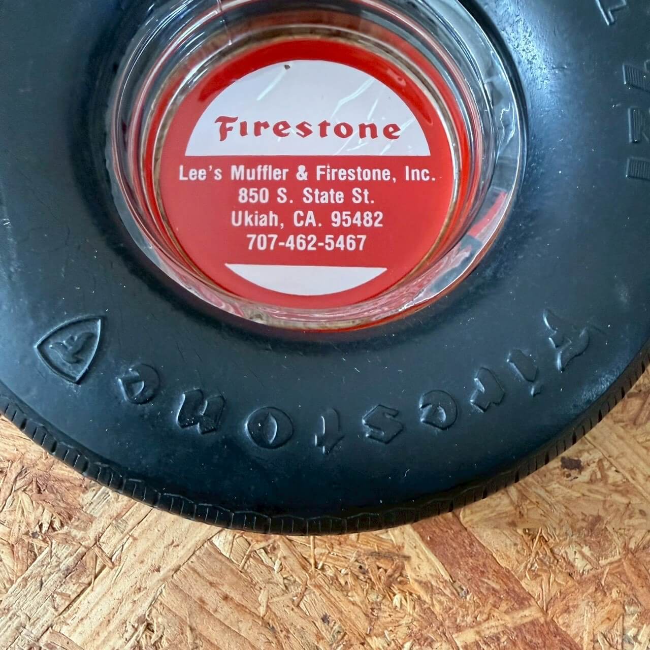 #2358【1970-80年代】ビンテージ Firestone タイヤ型 アドバタイジング灰皿 / ガレージ ノベルティ アメリカ