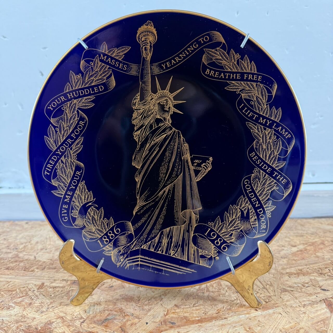 #2365【1986年製】ビンテージ 自由の女神 100周年記念プレート Statue of Liberty アメリカ