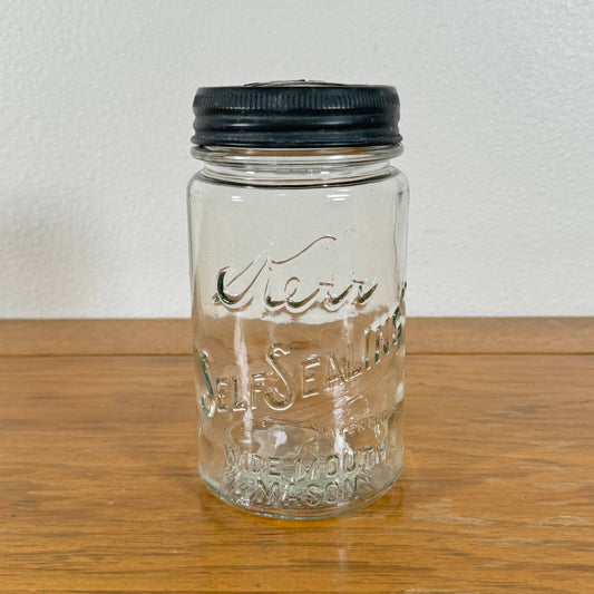 #1523【1950~60年代】ビンテージ ガラスジャー 収納 小物入れ