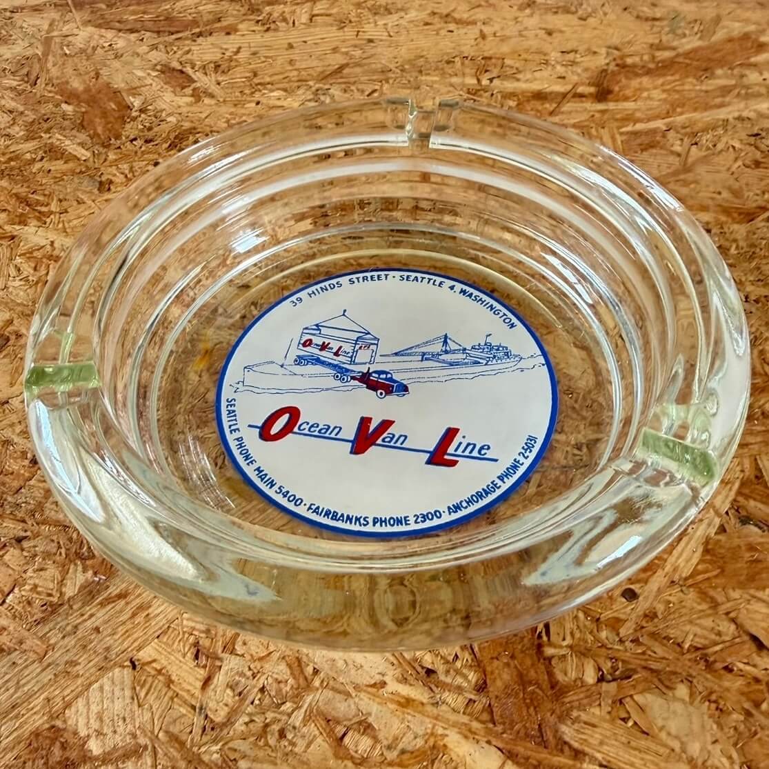 【1960-70年代】ビンテージ 灰皿 アメリカン雑貨 ガラス 店舗什器 アドバタイジング #2300