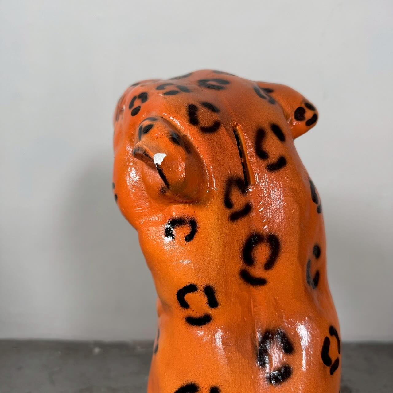 #2389【2000年代】Leopard／ヒョウ オブジェ メキシコ製