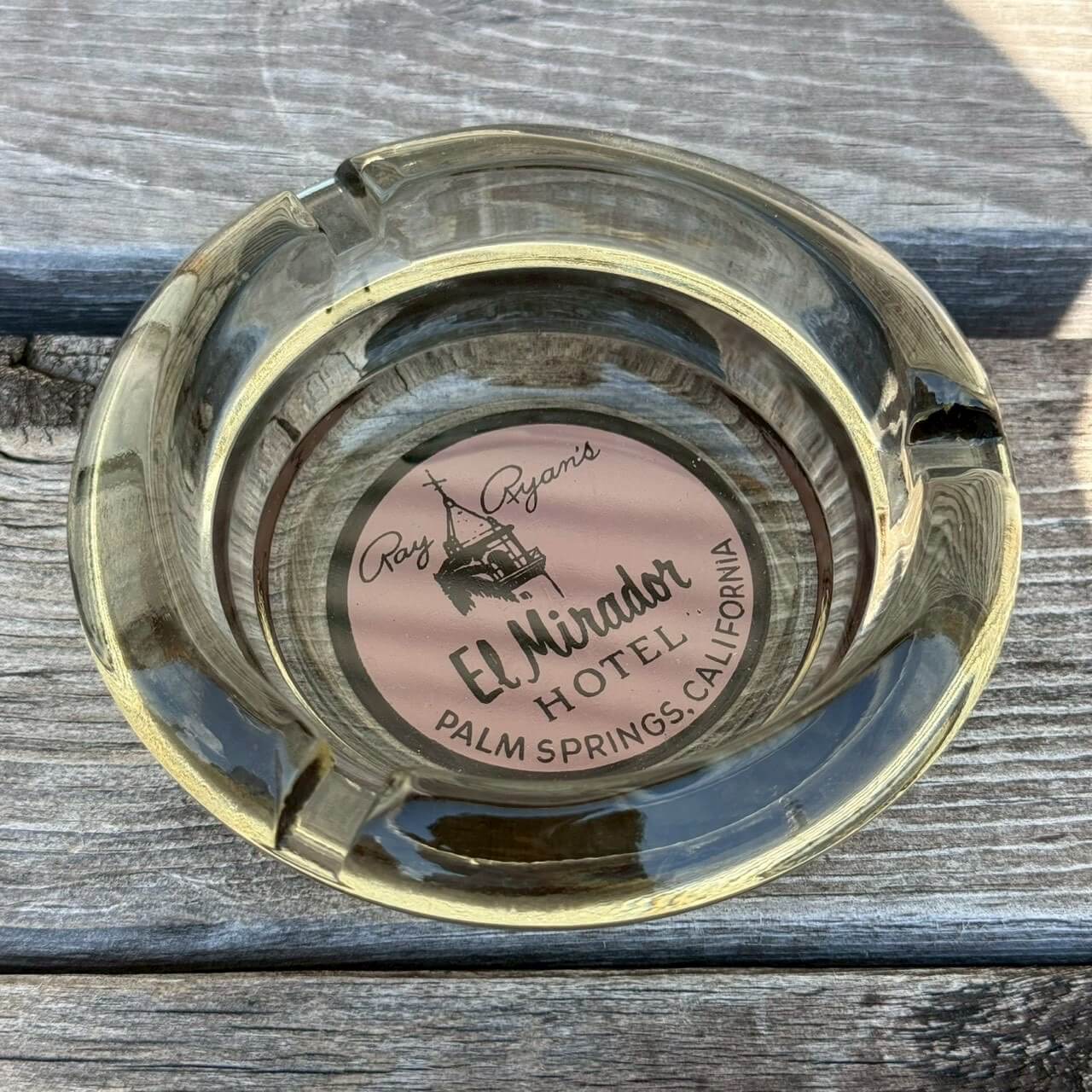 【ビンテージ】灰皿 ガラス アッシュトレイ アメリカン雑貨 店舗什器 トレイ レトロ #1611-16