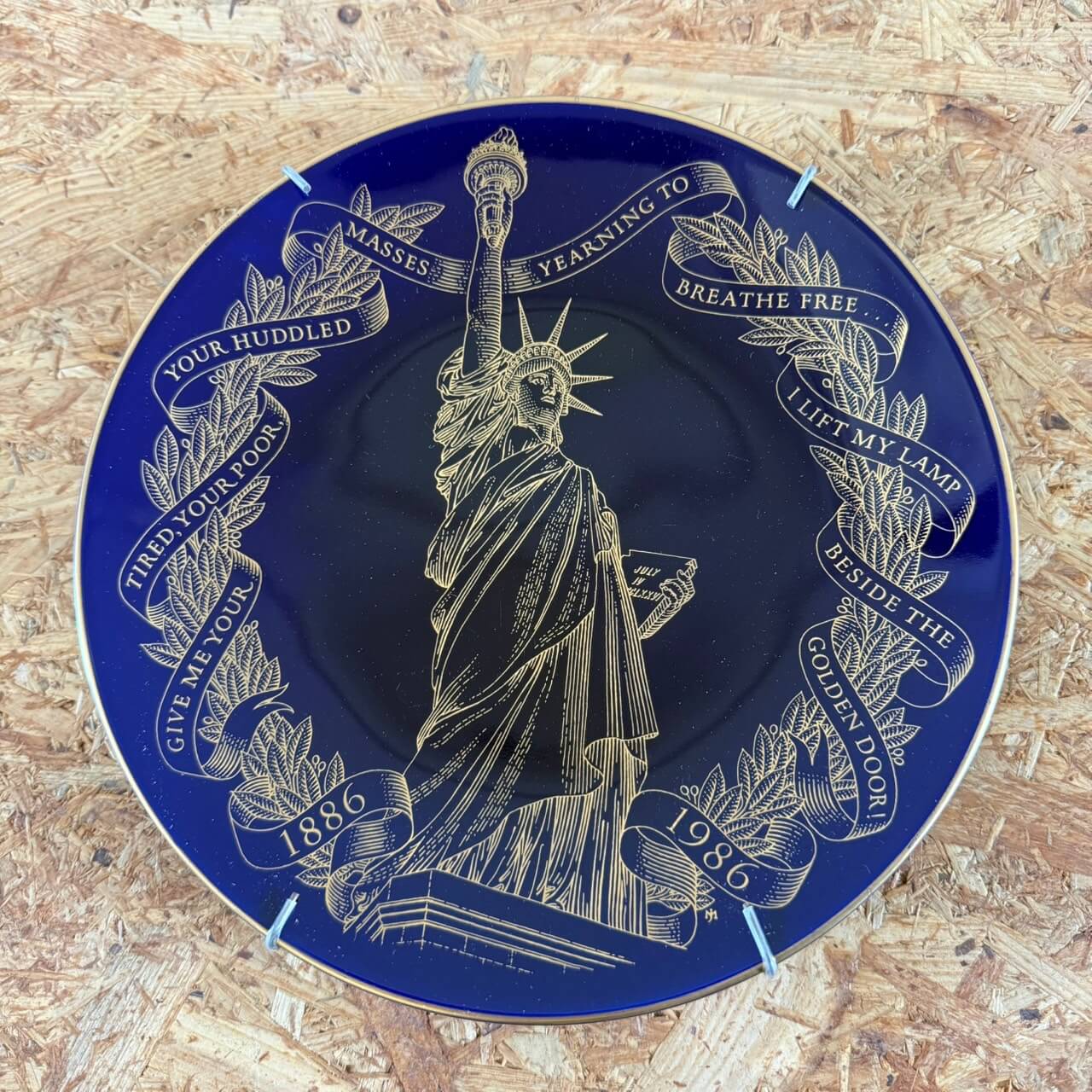 #2365【1986年製】ビンテージ 自由の女神 100周年記念プレート Statue of Liberty アメリカ