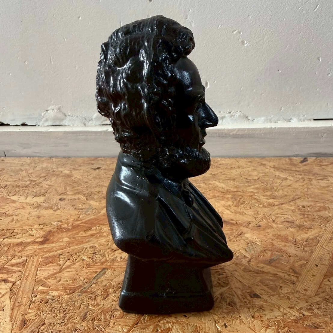 #2294【1970-80年代】ビンテージ エイブラハム・リンカーン 石炭彫刻 バスト像 / West Virginia ハンドクラフト