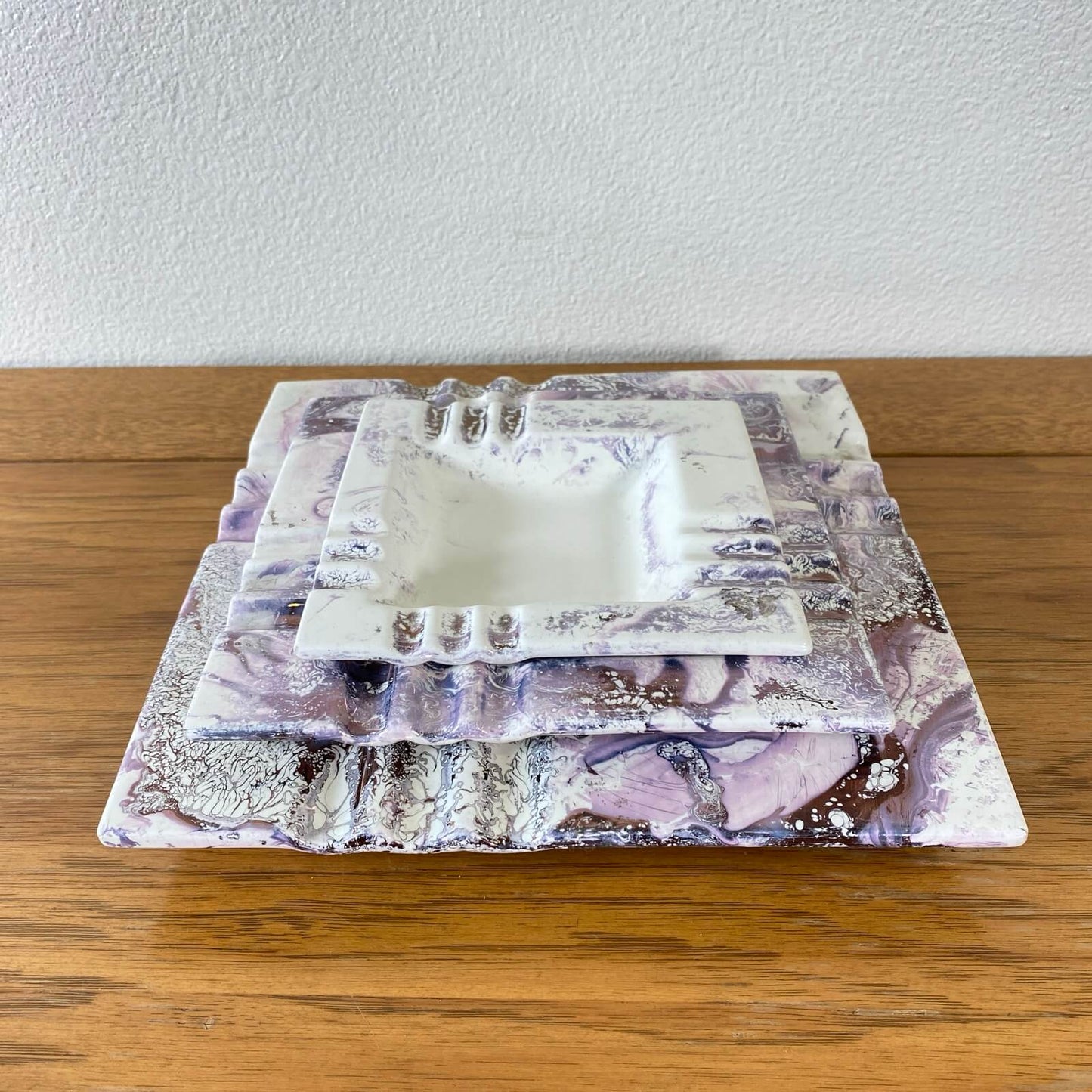 #910【1970年代】ビンテージ 灰皿 カリフォルニアポッタリー 3点セット