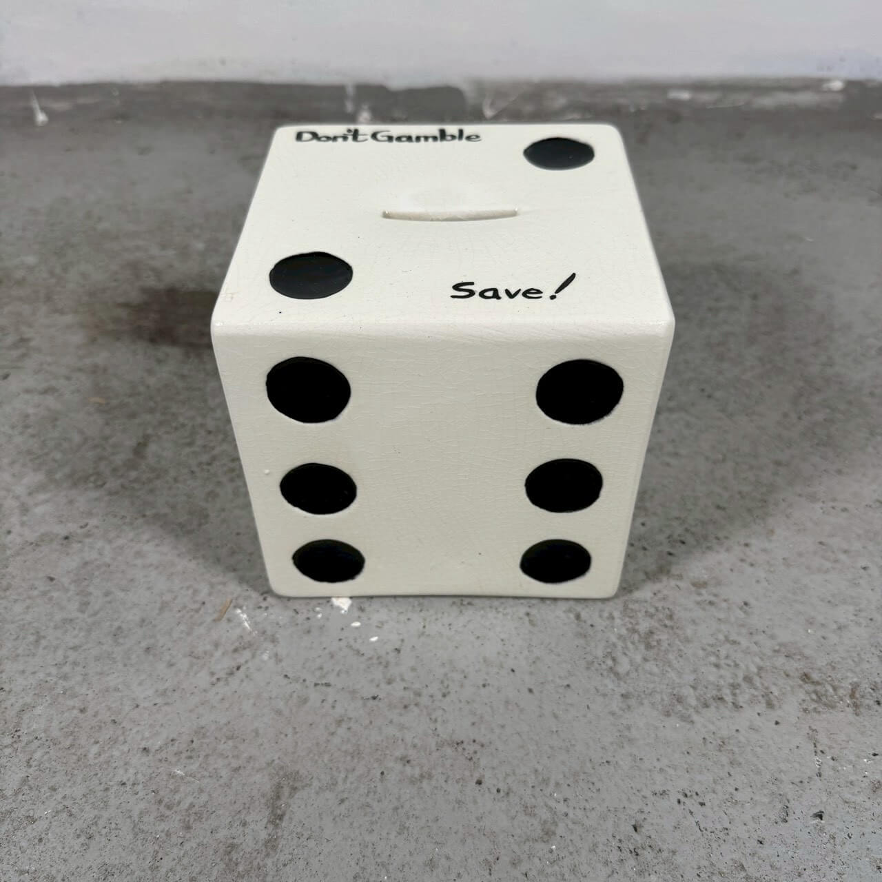 #2296【1970-80年代】ビンテージ ダイス型 コインバンク / 貯金箱 アメリカ