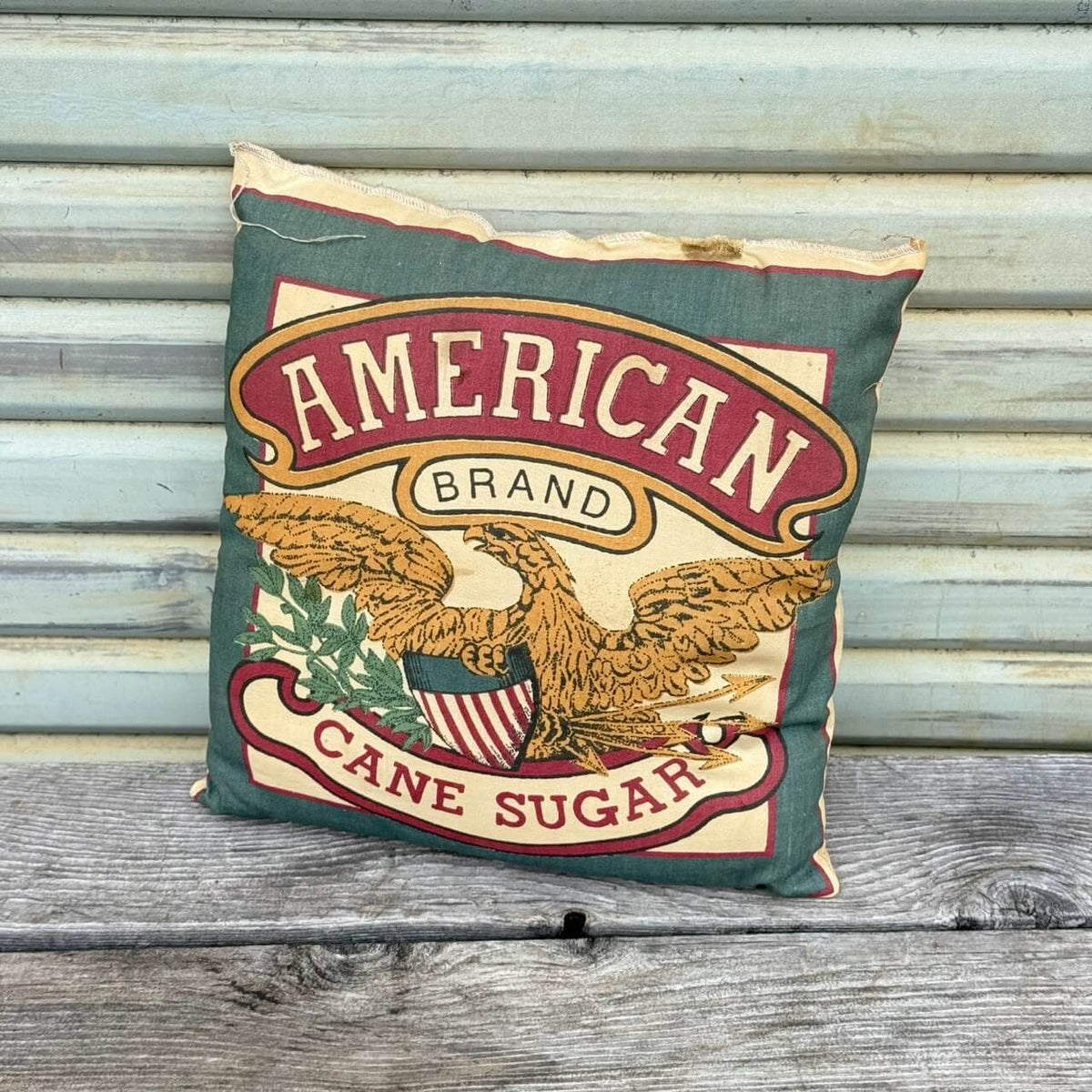 【ビンテージ】クッション アメリカン雑貨 店舗什器 CANE SUGAR イーグル #2674-1