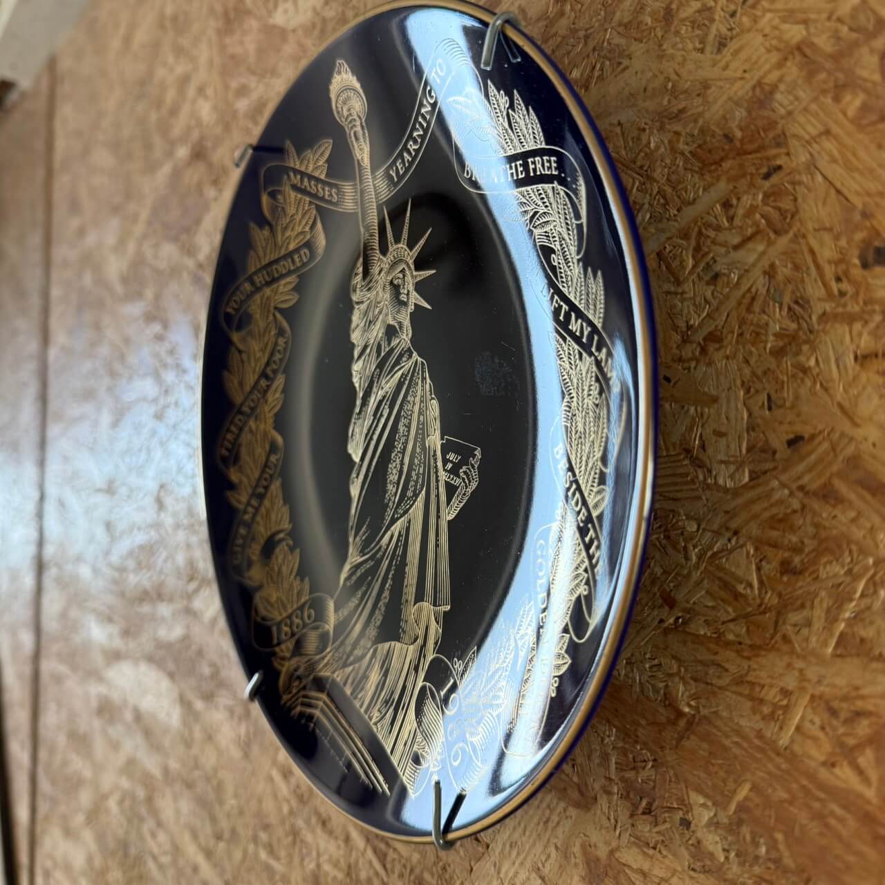 #2365【1986年製】ビンテージ 自由の女神 100周年記念プレート Statue of Liberty アメリカ