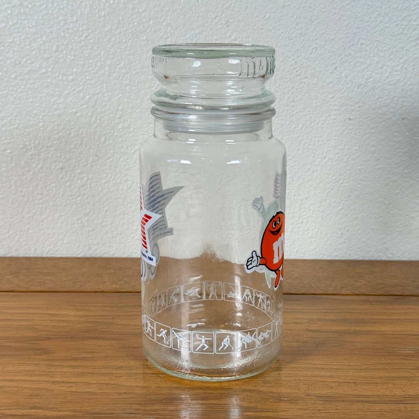 #2033【1984年】ビンテージ M&M’s アドバタイジング  ロサンゼルス五輪 オリンピック記念 ガラスジャー アメリカ