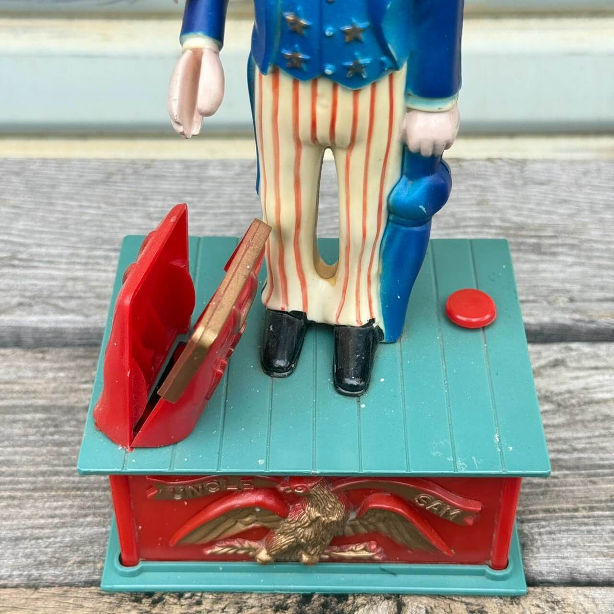 【1970年代】ビンテージ ガレージ アメリカン雑貨 店舗什器 UNCLE SAM コインバンク 貯金箱 #2717