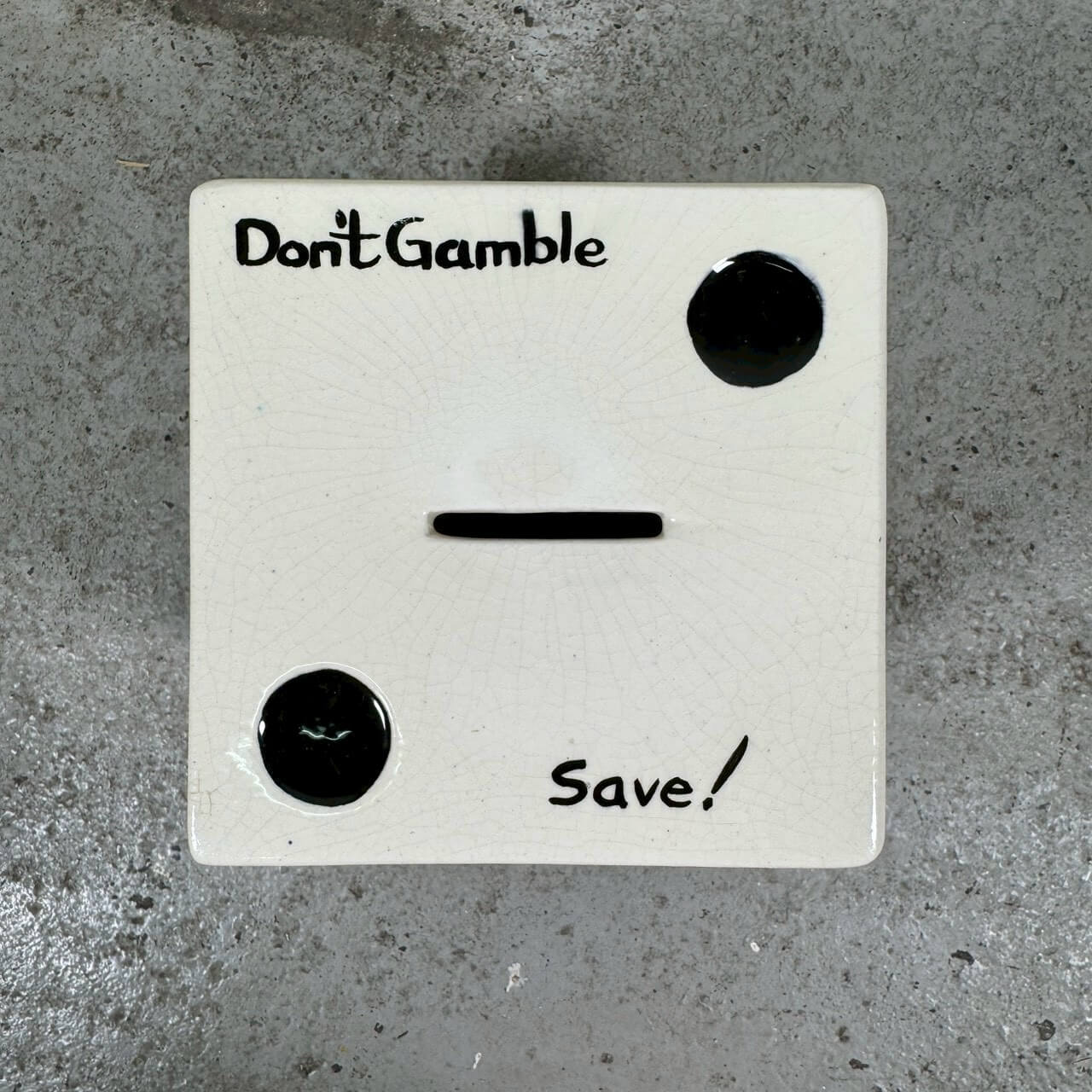 #2296【1970-80年代】ビンテージ ダイス型 コインバンク / 貯金箱 アメリカ