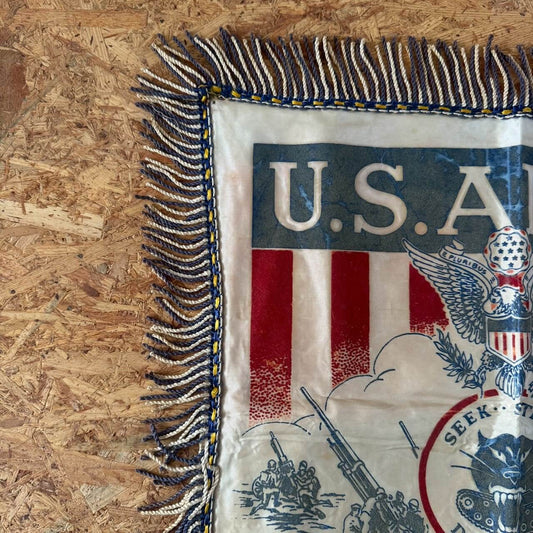 #2411【1960-70年代】ビンテージ U.S. ARMY Camp Hood Texas クッションカバー / ミリタリー アメリカ