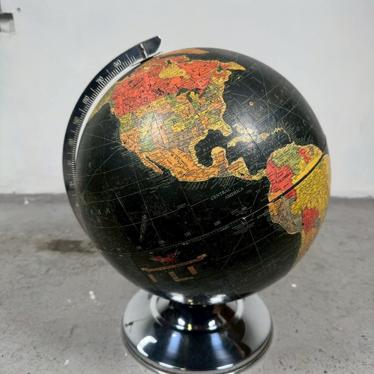 #2342【1950年代製】ビンテージ REPLOGLE リプルーグル ブラックオーシャン 地球儀 アメリカ