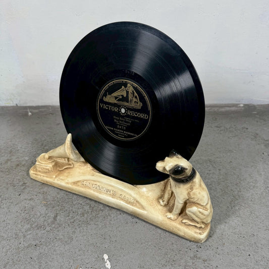 #2343【1970年代】ビンテージ Nipper “His Master’s Voice” レコードスタンド / ディスプレイオブジェ アメリカ