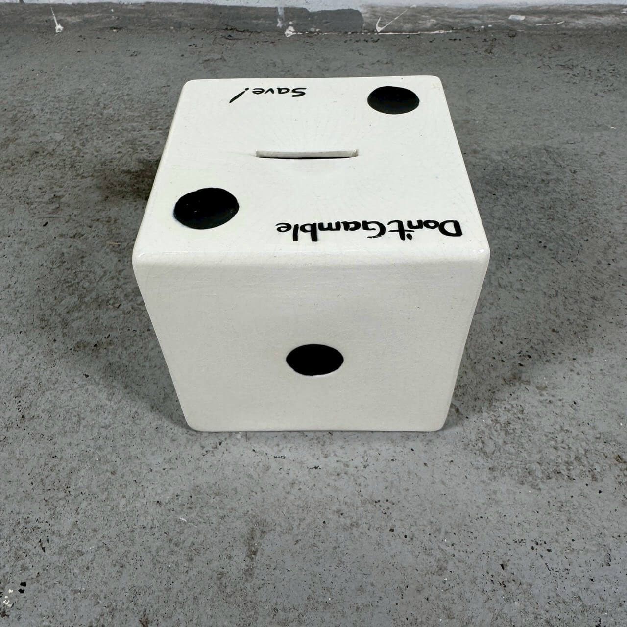 #2296【1970-80年代】ビンテージ ダイス型 コインバンク / 貯金箱 アメリカ