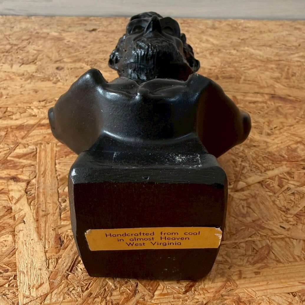 #2294【1970-80年代】ビンテージ エイブラハム・リンカーン 石炭彫刻 バスト像 / West Virginia ハンドクラフト