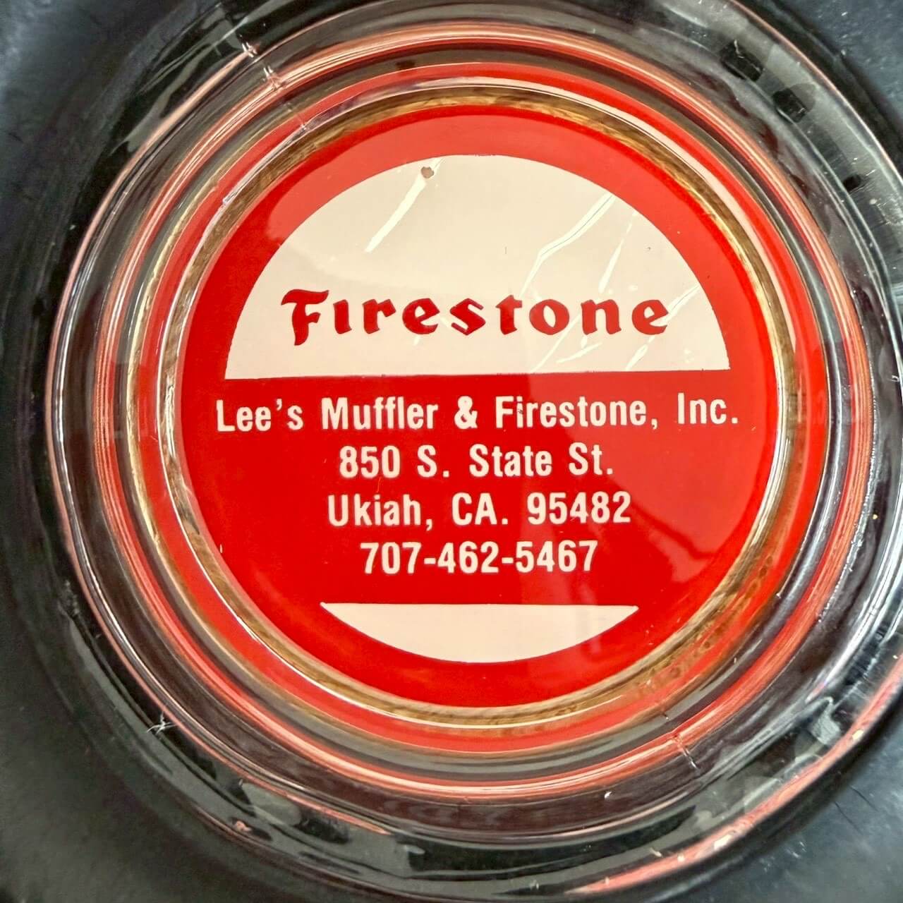 #2358【1970-80年代】ビンテージ Firestone タイヤ型 アドバタイジング灰皿 / ガレージ ノベルティ アメリカ