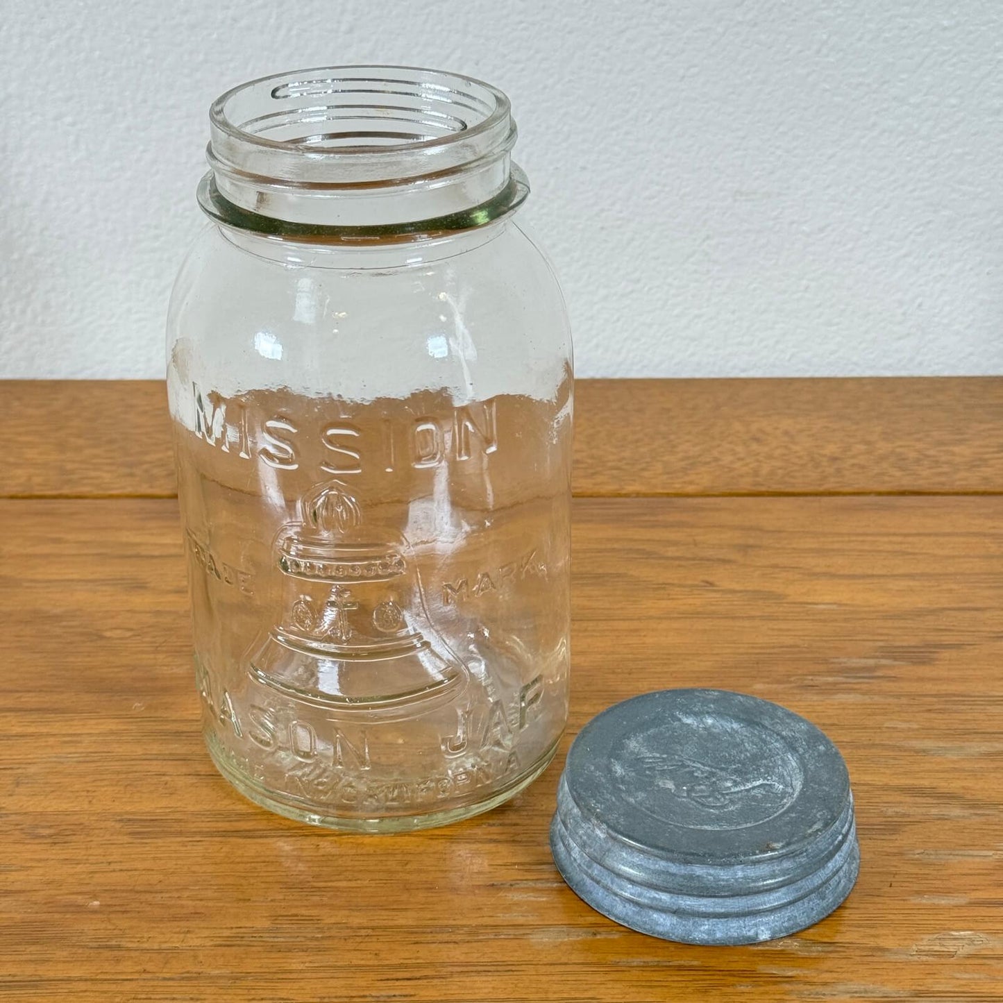 #1518【1930年代】ビンテージ ガラスジャー 収納 小物入れ