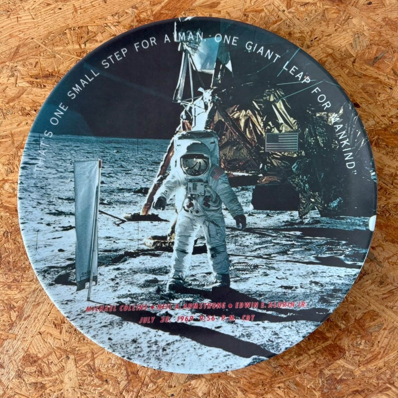 #2369【1970-80年代】ビンテージ NASA アポロ11号 月面着陸 記念プレート / Texas Ware製 アメリカ