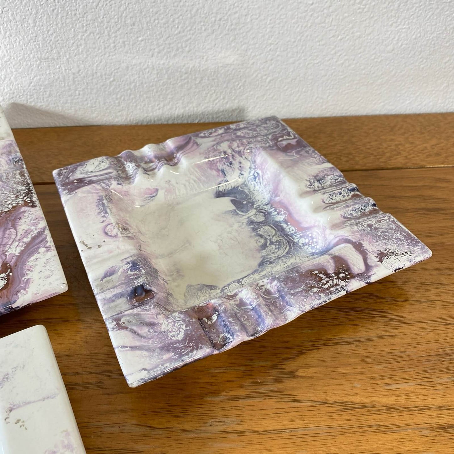 #910【1970年代】ビンテージ 灰皿 カリフォルニアポッタリー 3点セット