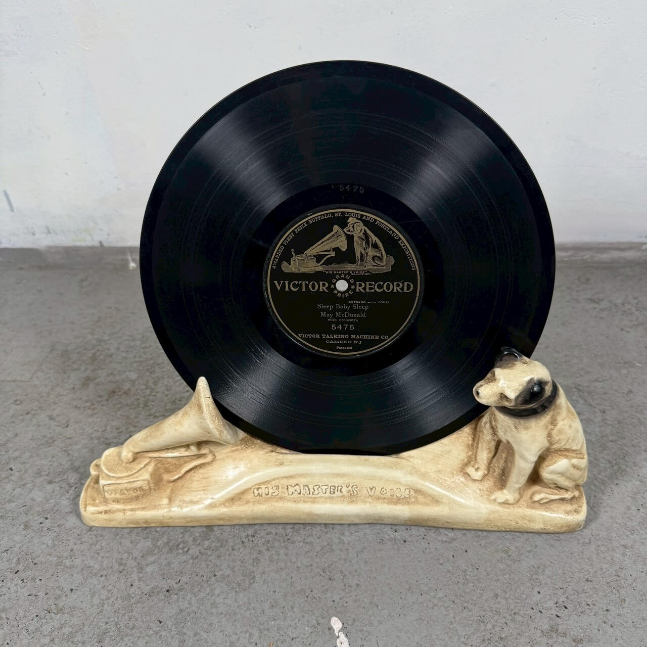 #2343【1970年代】ビンテージ Nipper “His Master’s Voice” レコードスタンド / ディスプレイオブジェ アメリカ