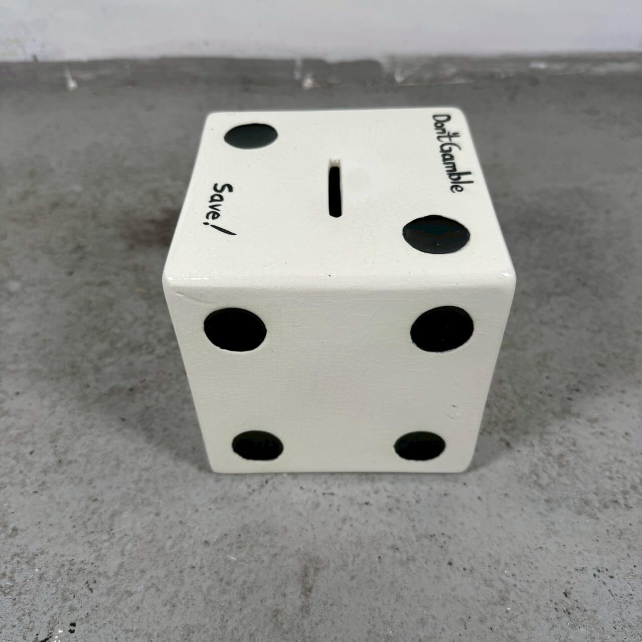 #2296【1970-80年代】ビンテージ ダイス型 コインバンク / 貯金箱 アメリカ