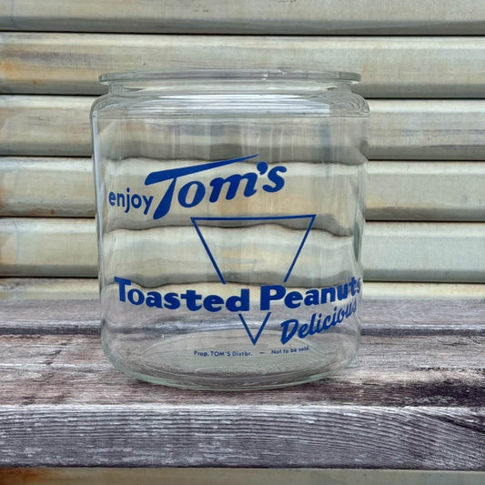 【1950年代】ビンテージ Tom's ガラスジャー アメリカン雑貨 店舗什器 ピーナッツ ストアディスプレイ #2409