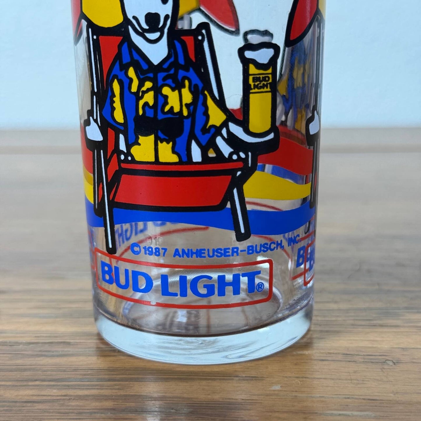 #2026【1987年】ビンテージ Spuds MacKenzie （スパッズ・マッケンジー）グラス / BUD LIGHT アメリカ