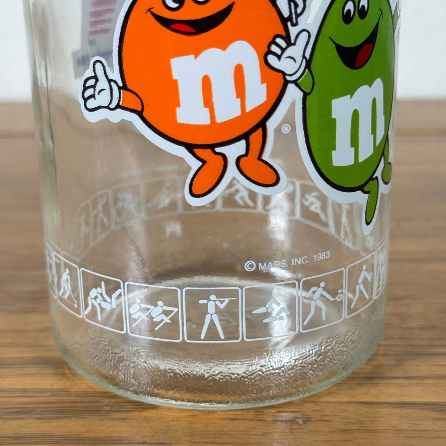 #2033【1984年】ビンテージ M&M’s アドバタイジング  ロサンゼルス五輪 オリンピック記念 ガラスジャー アメリカ