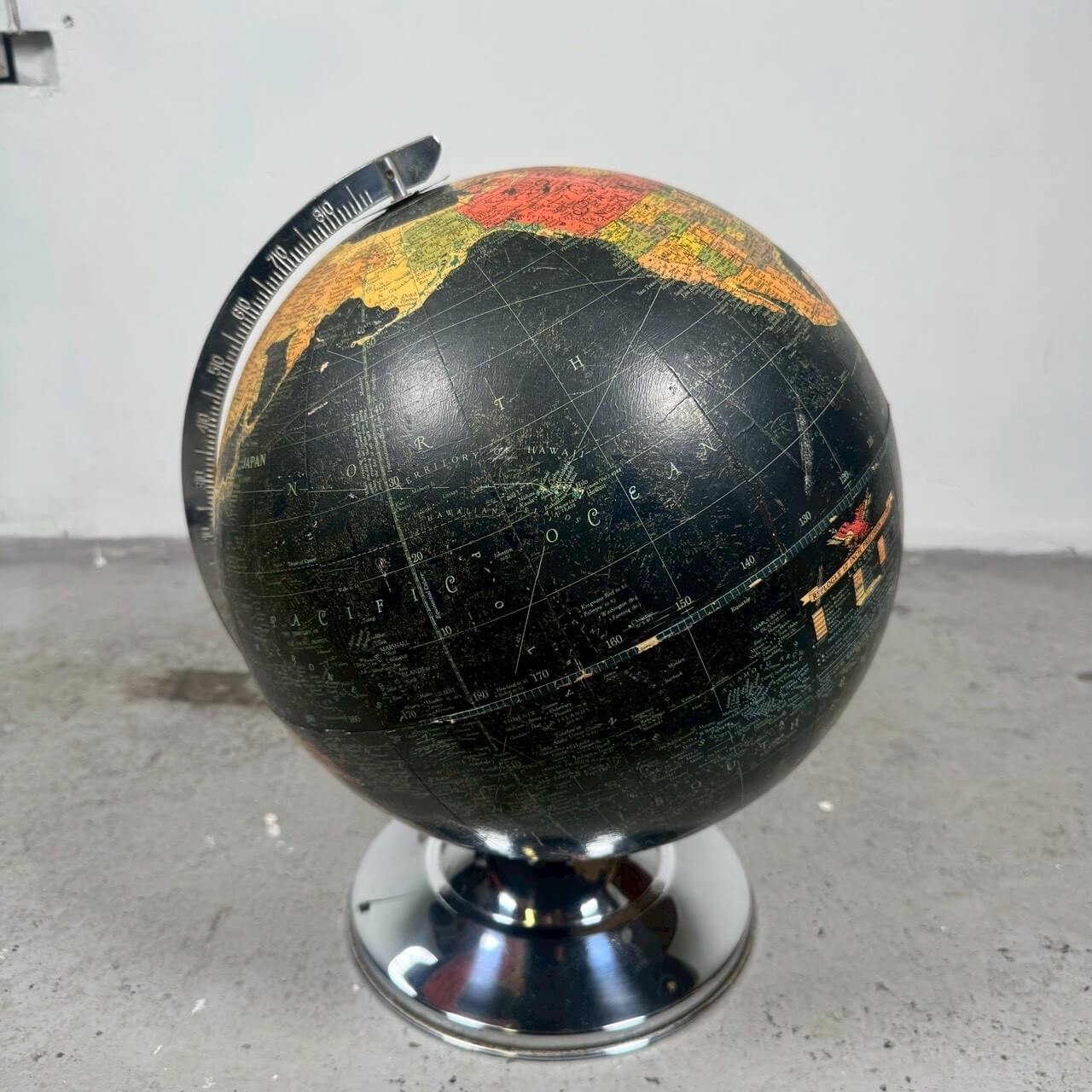 #2342【1950年代製】ビンテージ REPLOGLE リプルーグル ブラックオーシャン 地球儀 アメリカ