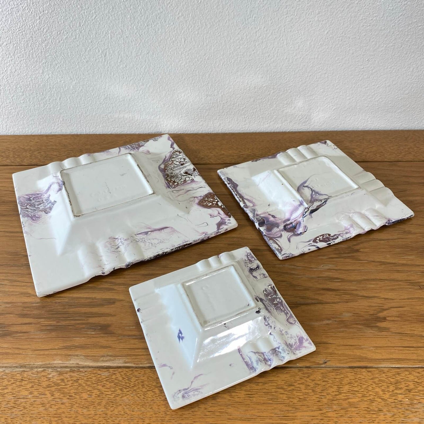 #910【1970年代】ビンテージ 灰皿 カリフォルニアポッタリー 3点セット