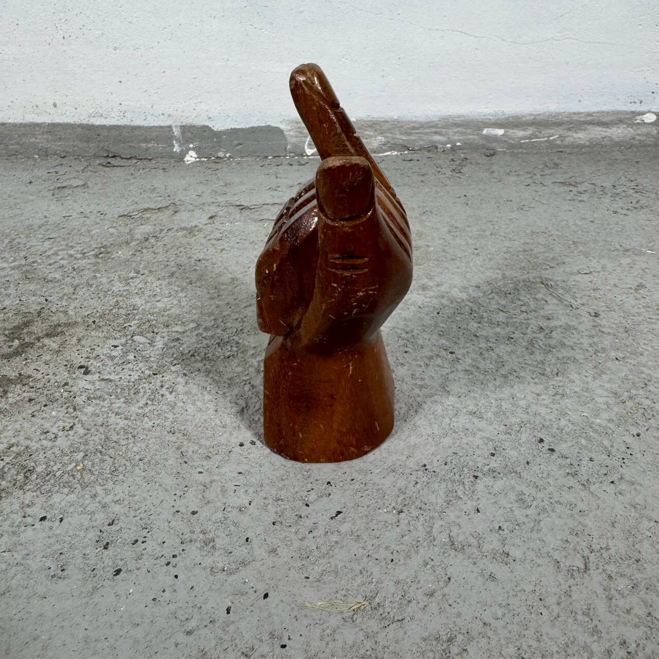 #2341【1960-70年代】ビンテージ ハワイ “SHAKA” ハンド オブジェ / HAWAII刻印 ウッドディスプレイ アメリカ