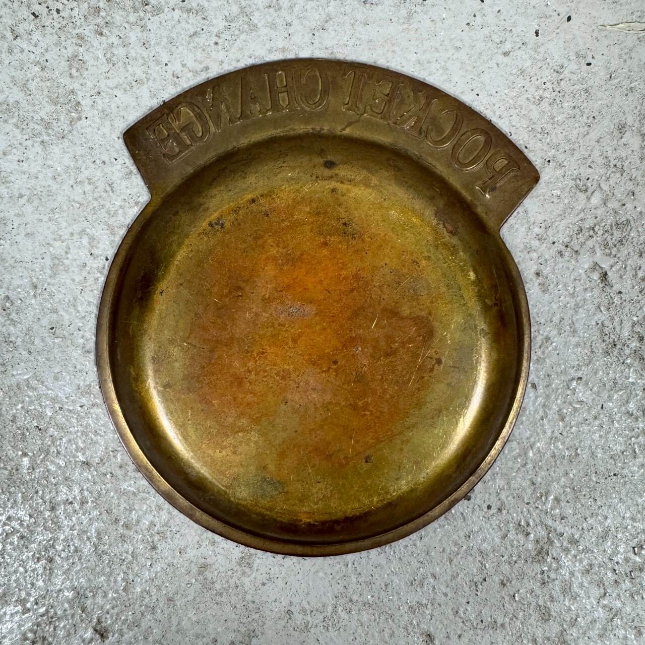 #2285【1950-60年代】ビンテージ “POCKET CHANGE” コイントレイ 真鍮 アメリカ