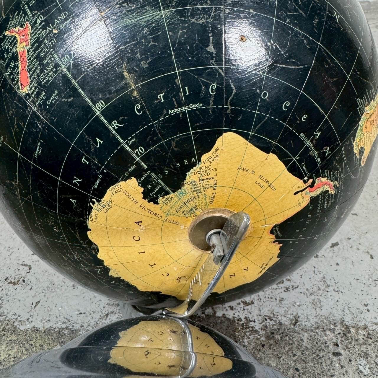 #2342【1950年代製】ビンテージ REPLOGLE リプルーグル ブラックオーシャン 地球儀 アメリカ