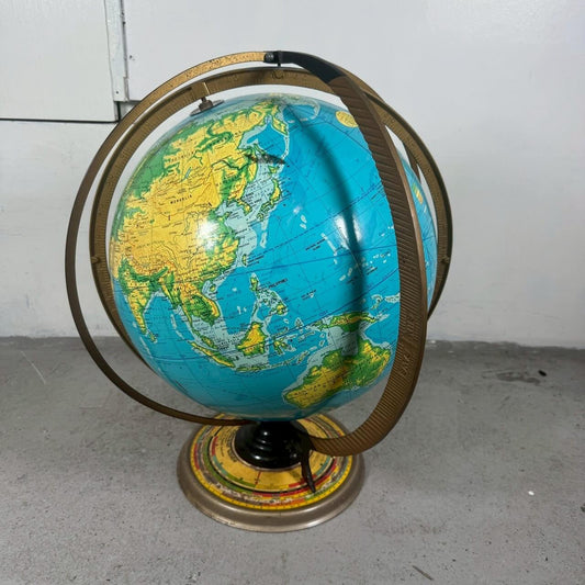 #2292【1960-70年代】ビンテージ Cram"s 卓上地球儀 ミッドセンチュリー アメリカ